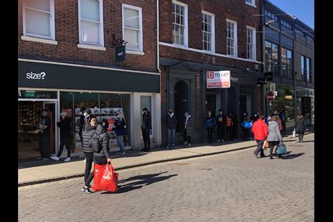 There was a queue at Size? from early in the morning